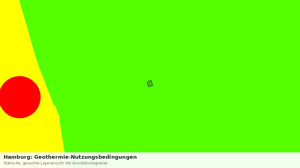 Statische Kartenansicht: Hamburg: Geothermie-Nutzungsbedingungen
