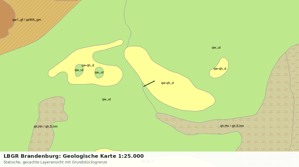 Statische Kartenansicht: LBGR Brandenburg: Geologische Karte 1:25.000