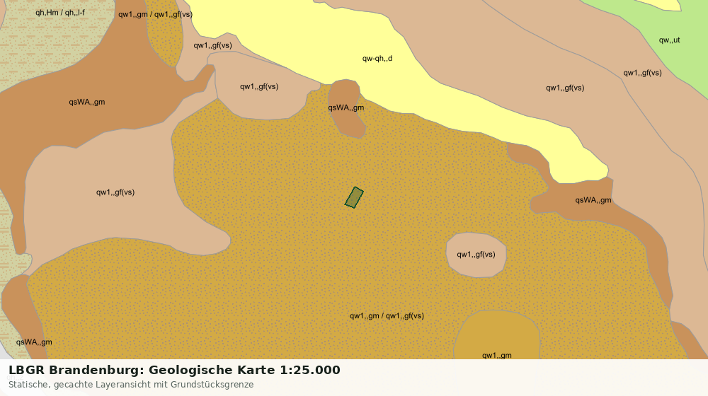 Statische Kartenansicht: LBGR Brandenburg: Geologische Karte 1:25.000