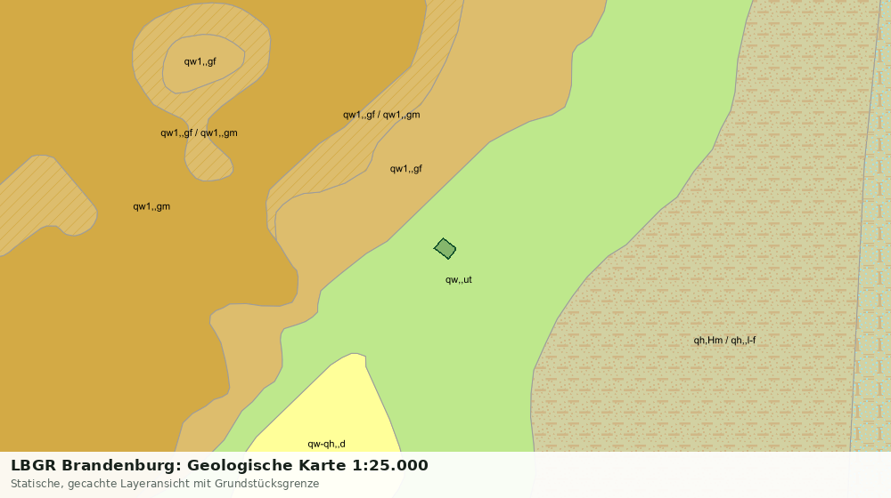 Statische Kartenansicht: LBGR Brandenburg: Geologische Karte 1:25.000