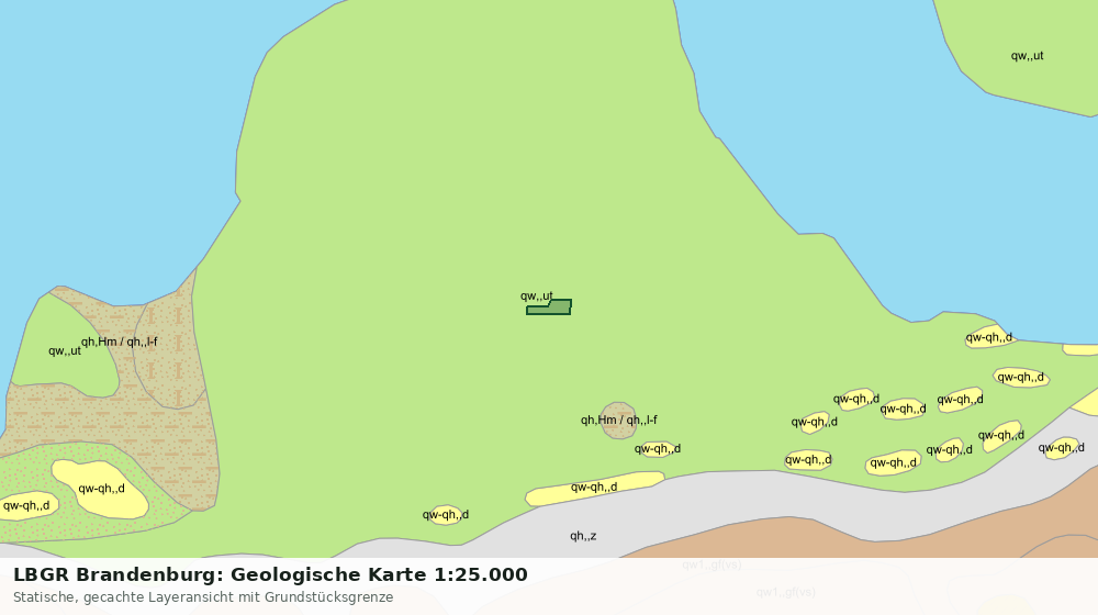 Statische Kartenansicht: LBGR Brandenburg: Geologische Karte 1:25.000