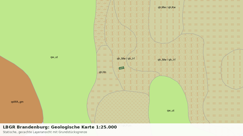Statische Kartenansicht: LBGR Brandenburg: Geologische Karte 1:25.000