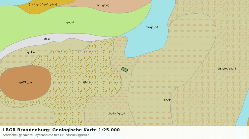 Statische Kartenansicht: LBGR Brandenburg: Geologische Karte 1:25.000