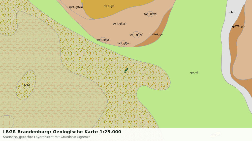 Statische Kartenansicht: LBGR Brandenburg: Geologische Karte 1:25.000