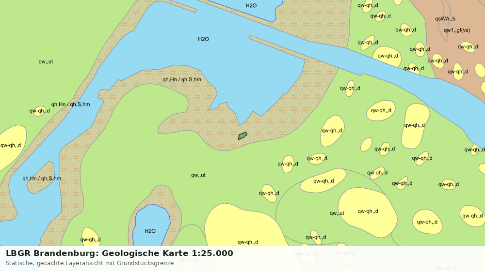 Statische Kartenansicht: LBGR Brandenburg: Geologische Karte 1:25.000