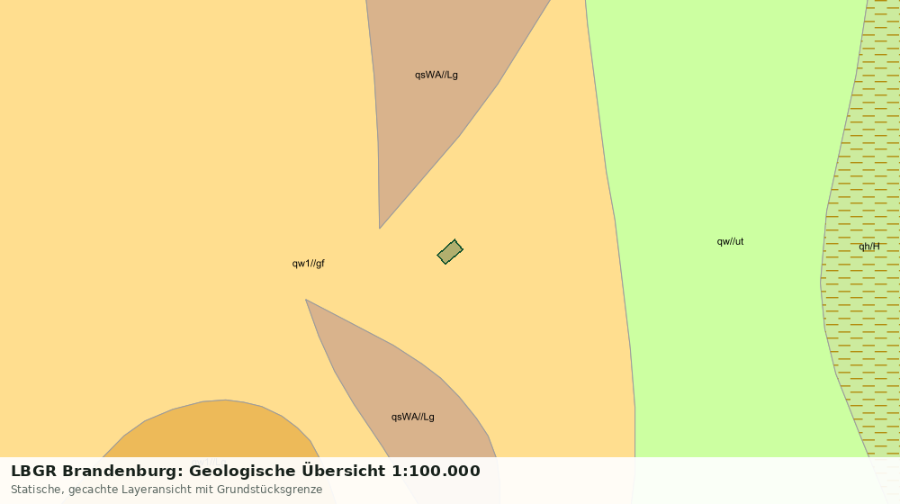 Statische Kartenansicht: LBGR Brandenburg: Geologische Übersicht 1:100.000