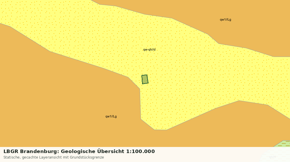 Statische Kartenansicht: LBGR Brandenburg: Geologische Übersicht 1:100.000
