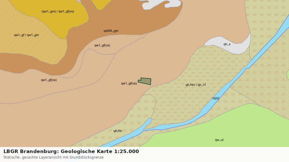 Statische Kartenansicht: LBGR Brandenburg: Geologische Karte 1:25.000
