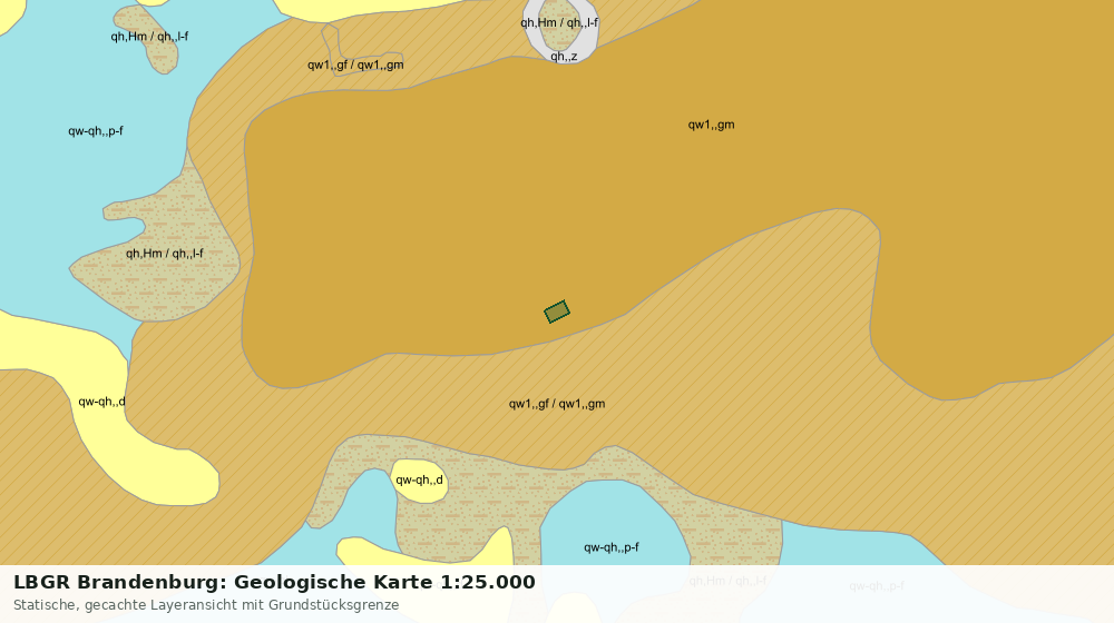 Statische Kartenansicht: LBGR Brandenburg: Geologische Karte 1:25.000