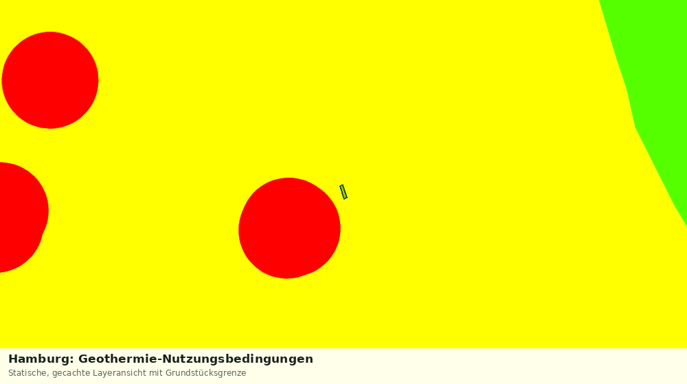 Statische Kartenansicht: Hamburg: Geothermie-Nutzungsbedingungen