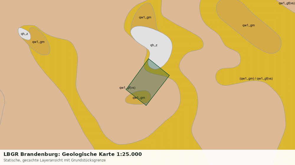 Statische Kartenansicht: LBGR Brandenburg: Geologische Karte 1:25.000
