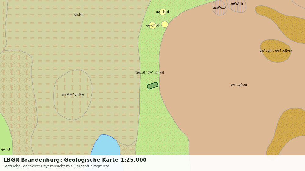 Statische Kartenansicht: LBGR Brandenburg: Geologische Karte 1:25.000