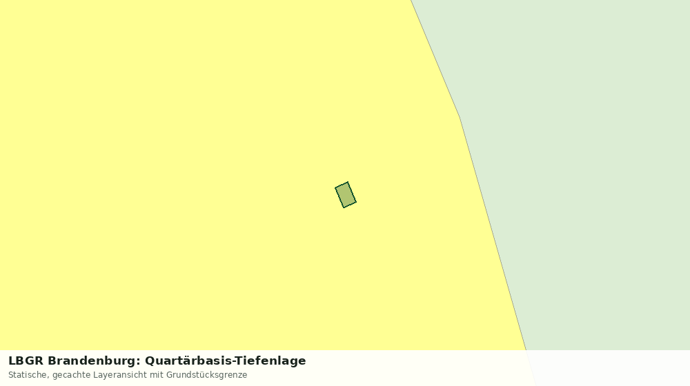 Statische Kartenansicht: LBGR Brandenburg: Quartärbasis-Tiefenlage