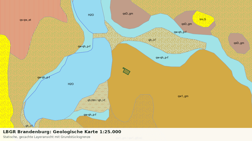 Statische Kartenansicht: LBGR Brandenburg: Geologische Karte 1:25.000