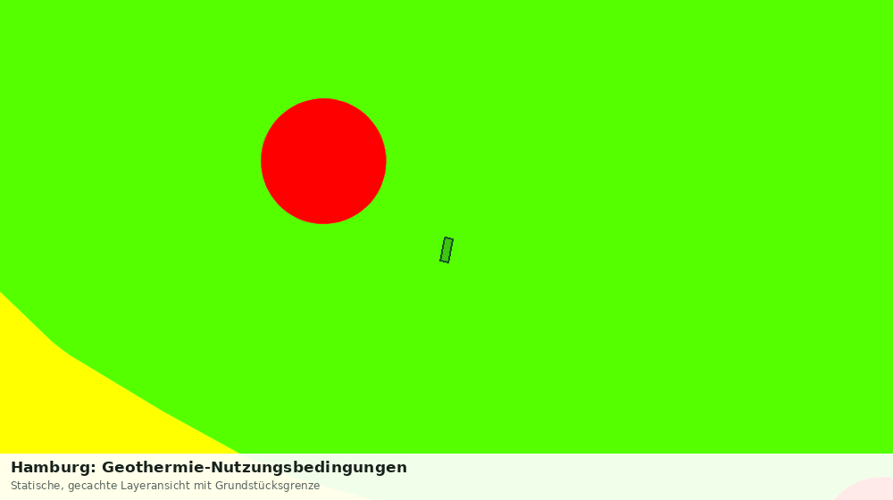 Statische Kartenansicht: Hamburg: Geothermie-Nutzungsbedingungen
