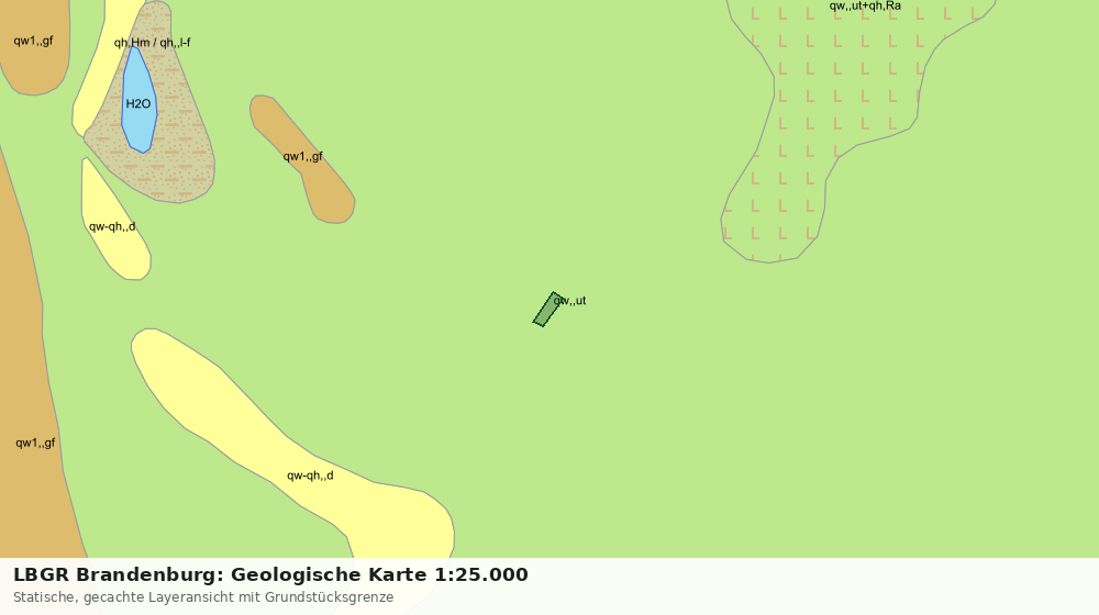 Statische Kartenansicht: LBGR Brandenburg: Geologische Karte 1:25.000