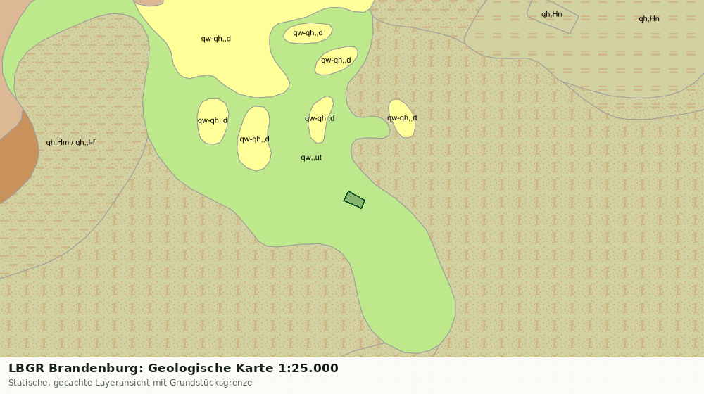 Statische Kartenansicht: LBGR Brandenburg: Geologische Karte 1:25.000