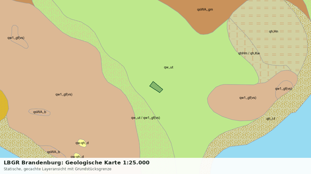 Statische Kartenansicht: LBGR Brandenburg: Geologische Karte 1:25.000