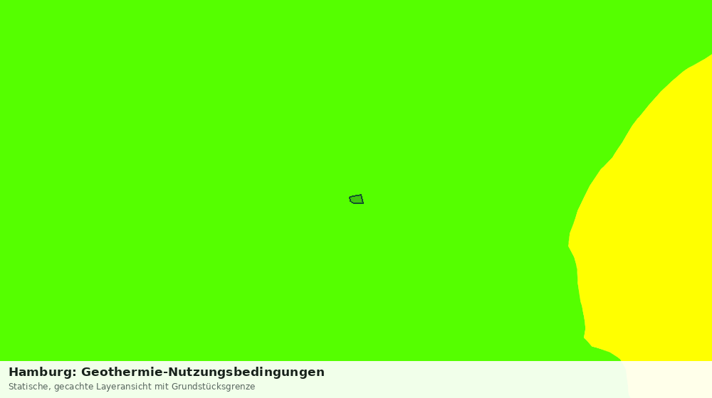 Statische Kartenansicht: Hamburg: Geothermie-Nutzungsbedingungen