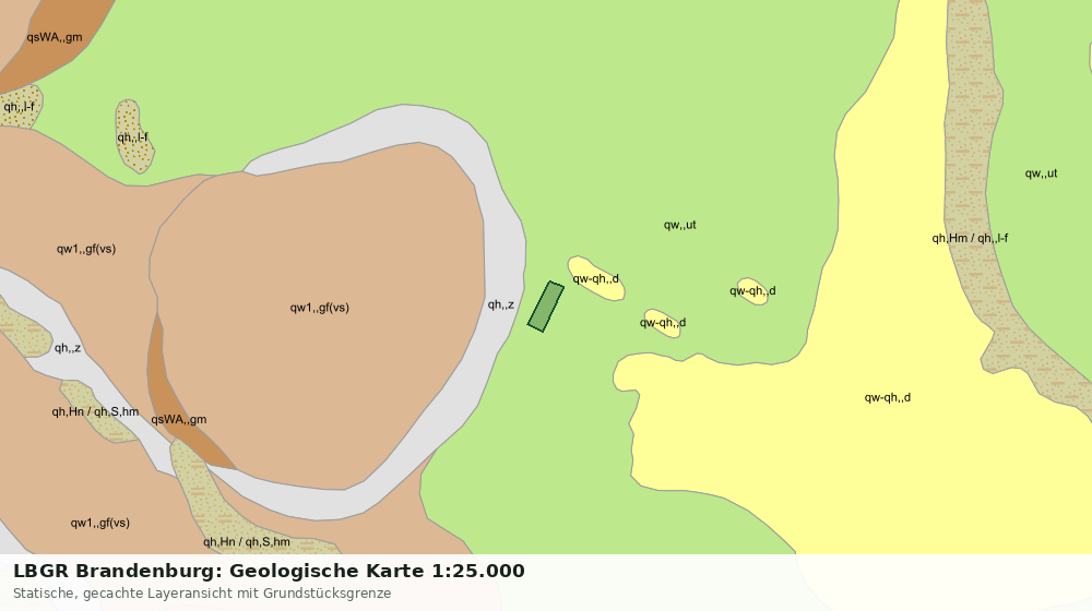 Statische Kartenansicht: LBGR Brandenburg: Geologische Karte 1:25.000