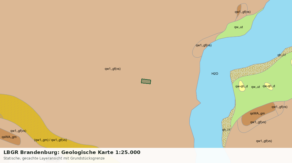 Statische Kartenansicht: LBGR Brandenburg: Geologische Karte 1:25.000
