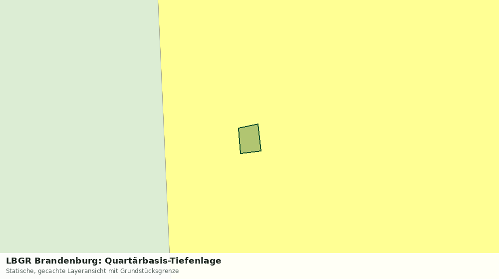 Statische Kartenansicht: LBGR Brandenburg: Quartärbasis-Tiefenlage