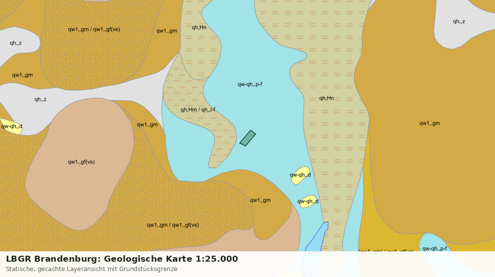 Statische Kartenansicht: LBGR Brandenburg: Geologische Karte 1:25.000