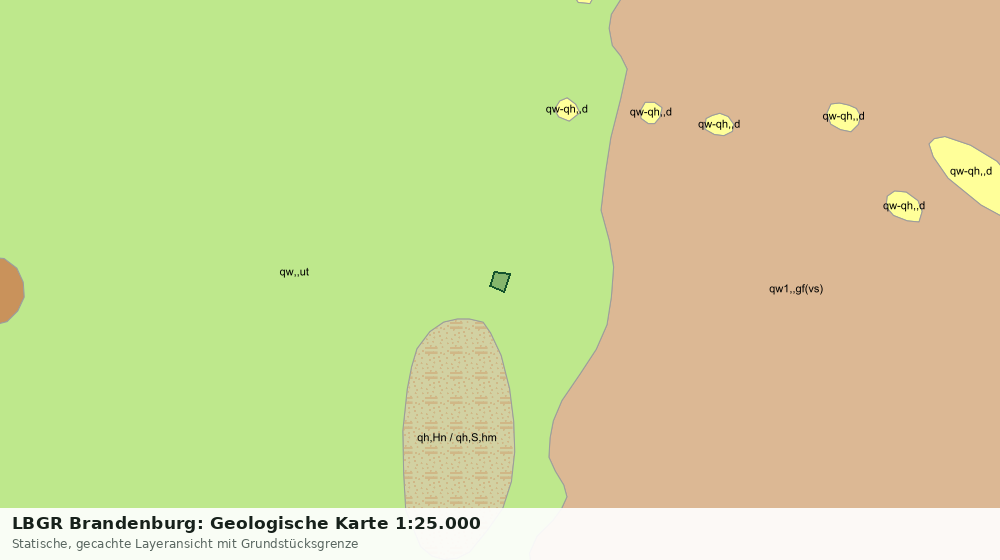 Statische Kartenansicht: LBGR Brandenburg: Geologische Karte 1:25.000