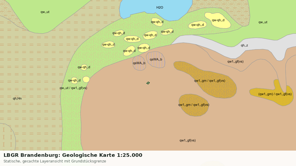 Statische Kartenansicht: LBGR Brandenburg: Geologische Karte 1:25.000