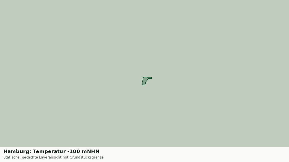 Statische Kartenansicht: Hamburg: Temperatur -100 mNHN