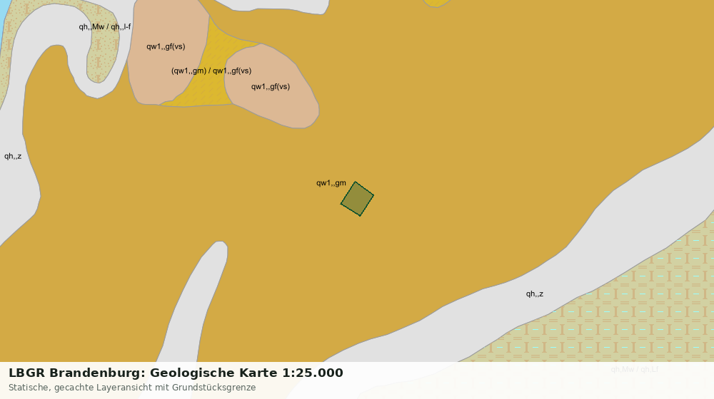 Statische Kartenansicht: LBGR Brandenburg: Geologische Karte 1:25.000