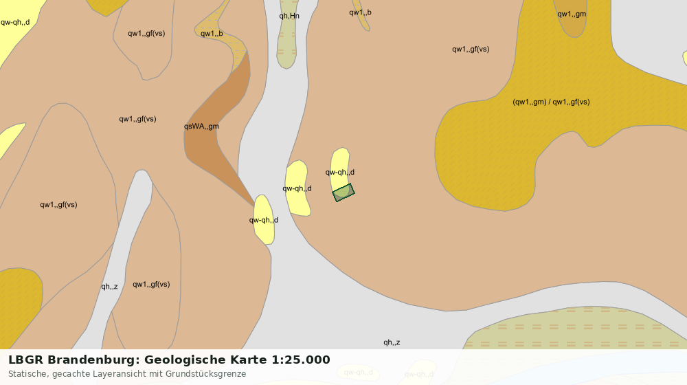 Statische Kartenansicht: LBGR Brandenburg: Geologische Karte 1:25.000