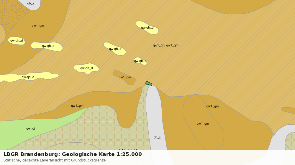 Statische Kartenansicht: LBGR Brandenburg: Geologische Karte 1:25.000