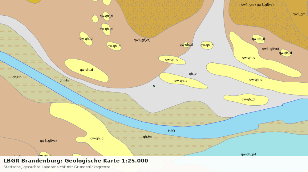 Statische Kartenansicht: LBGR Brandenburg: Geologische Karte 1:25.000