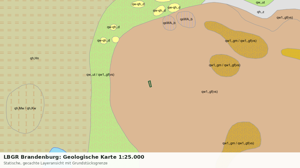 Statische Kartenansicht: LBGR Brandenburg: Geologische Karte 1:25.000