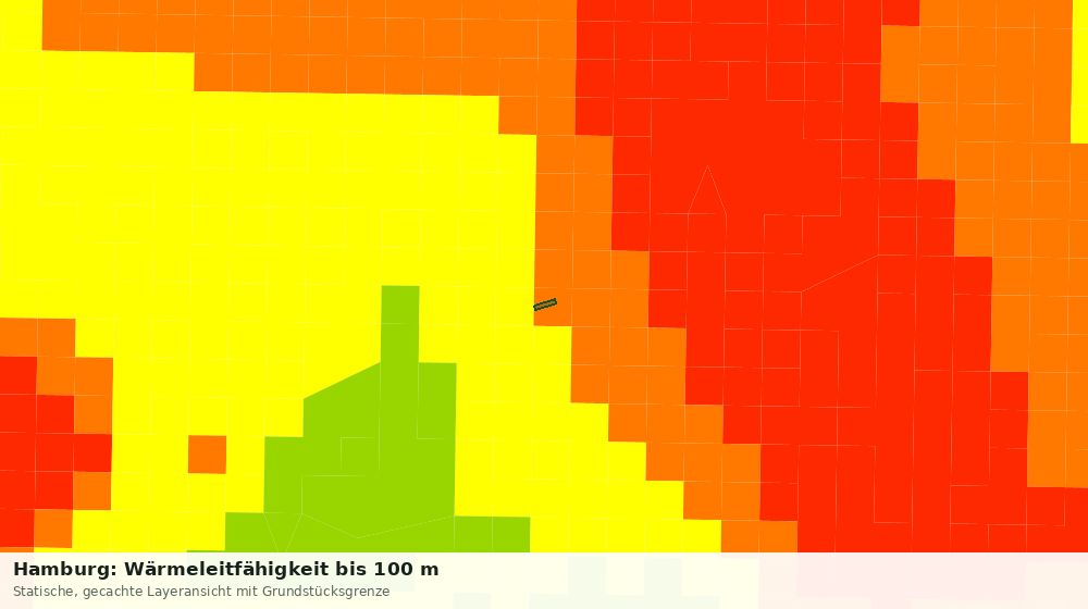 Statische Kartenansicht: Hamburg: Wärmeleitfähigkeit bis 100 m