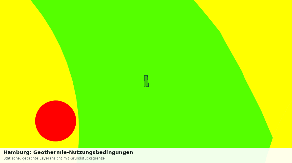 Statische Kartenansicht: Hamburg: Geothermie-Nutzungsbedingungen