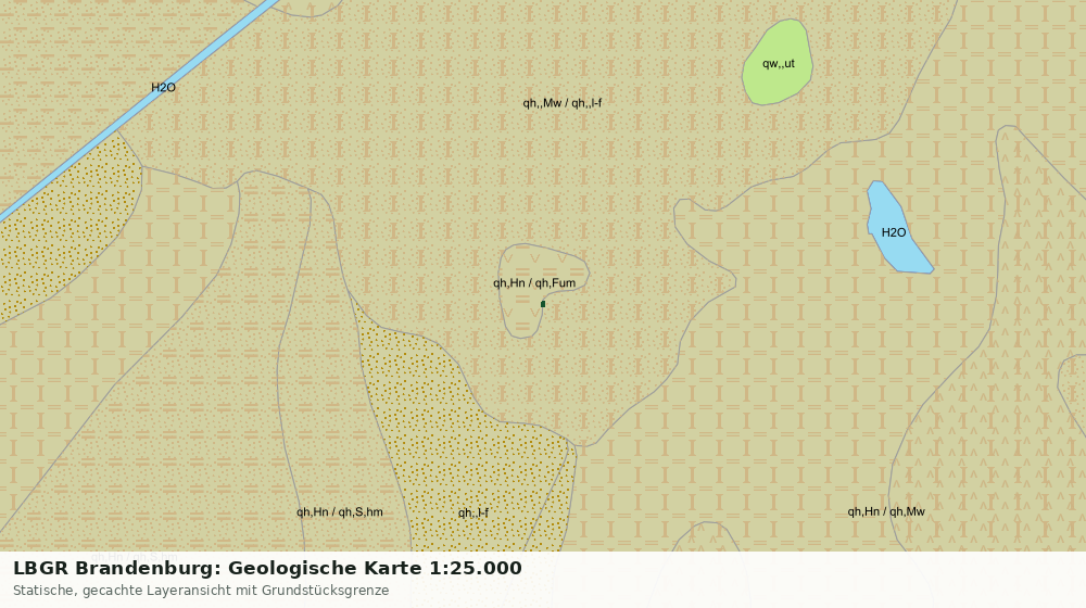 Statische Kartenansicht: LBGR Brandenburg: Geologische Karte 1:25.000