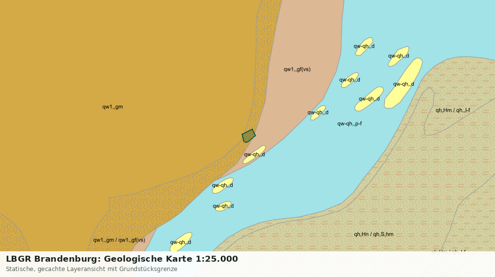 Statische Kartenansicht: LBGR Brandenburg: Geologische Karte 1:25.000