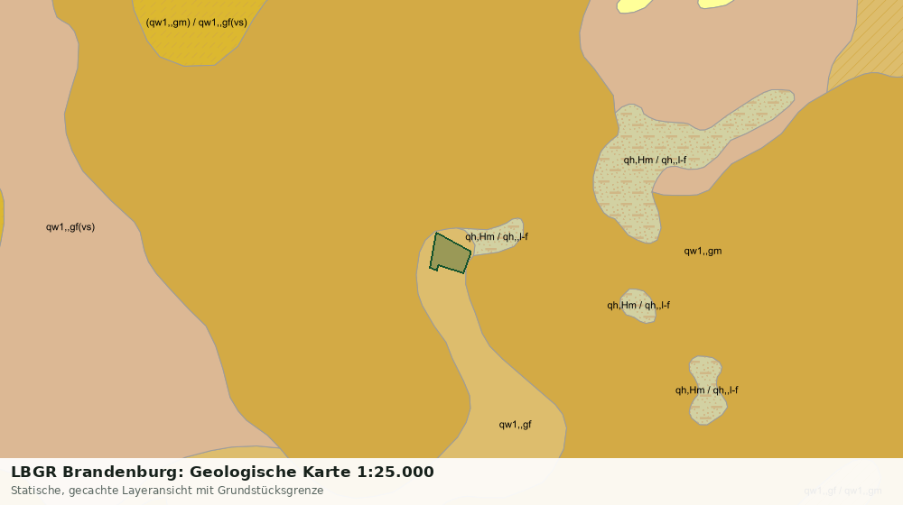 Statische Kartenansicht: LBGR Brandenburg: Geologische Karte 1:25.000