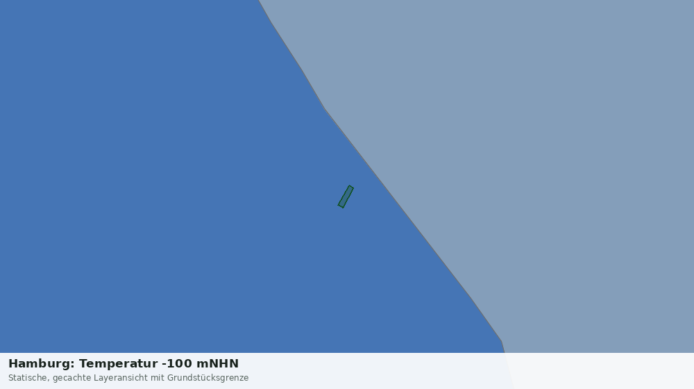 Statische Kartenansicht: Hamburg: Temperatur -100 mNHN