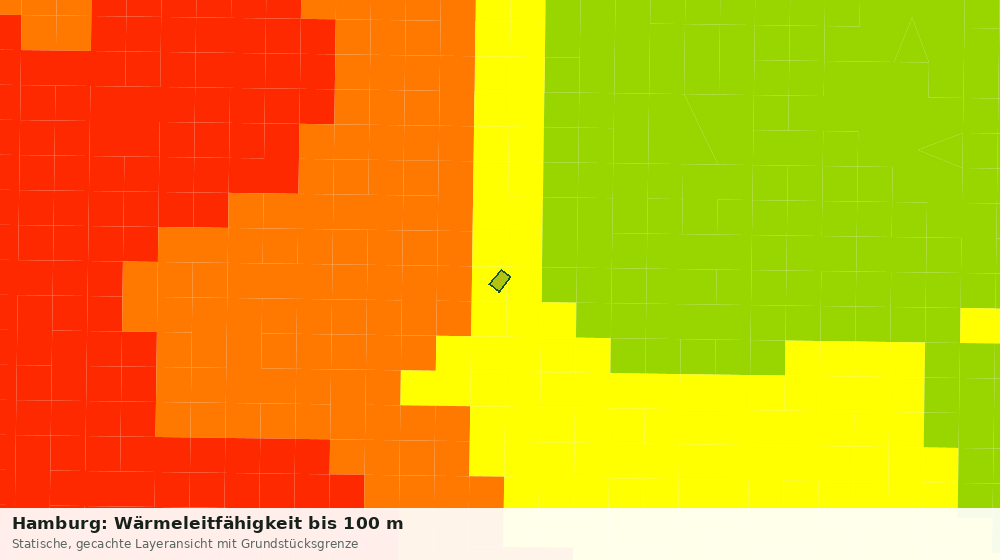 Statische Kartenansicht: Hamburg: Wärmeleitfähigkeit bis 100 m