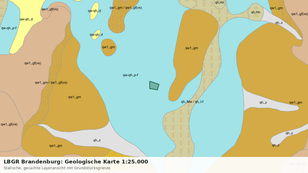 Statische Kartenansicht: LBGR Brandenburg: Geologische Karte 1:25.000