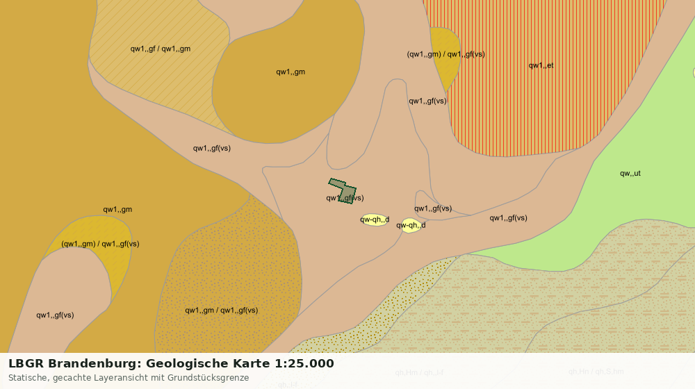 Statische Kartenansicht: LBGR Brandenburg: Geologische Karte 1:25.000