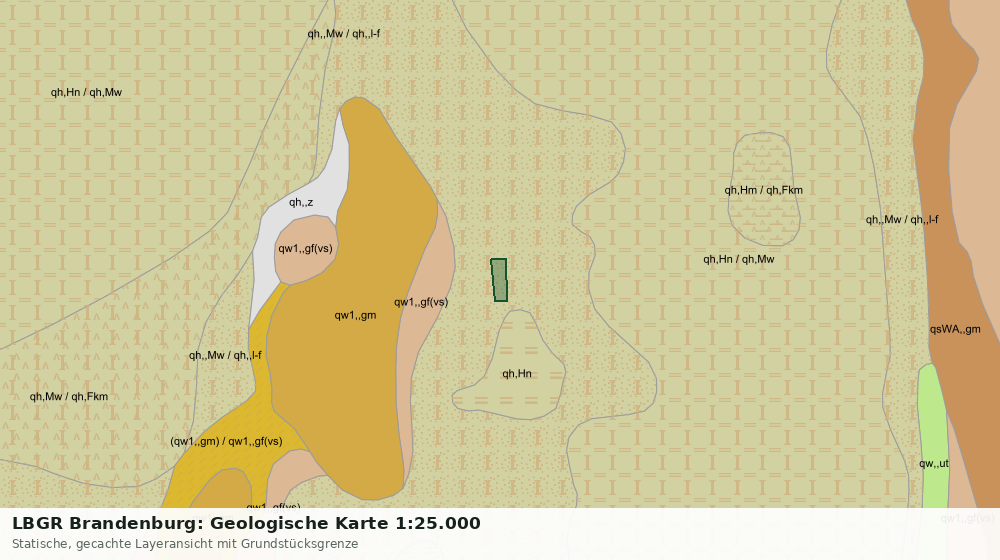 Statische Kartenansicht: LBGR Brandenburg: Geologische Karte 1:25.000