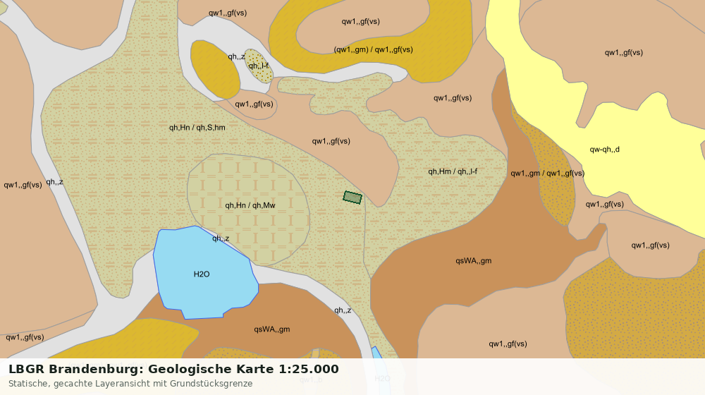 Statische Kartenansicht: LBGR Brandenburg: Geologische Karte 1:25.000