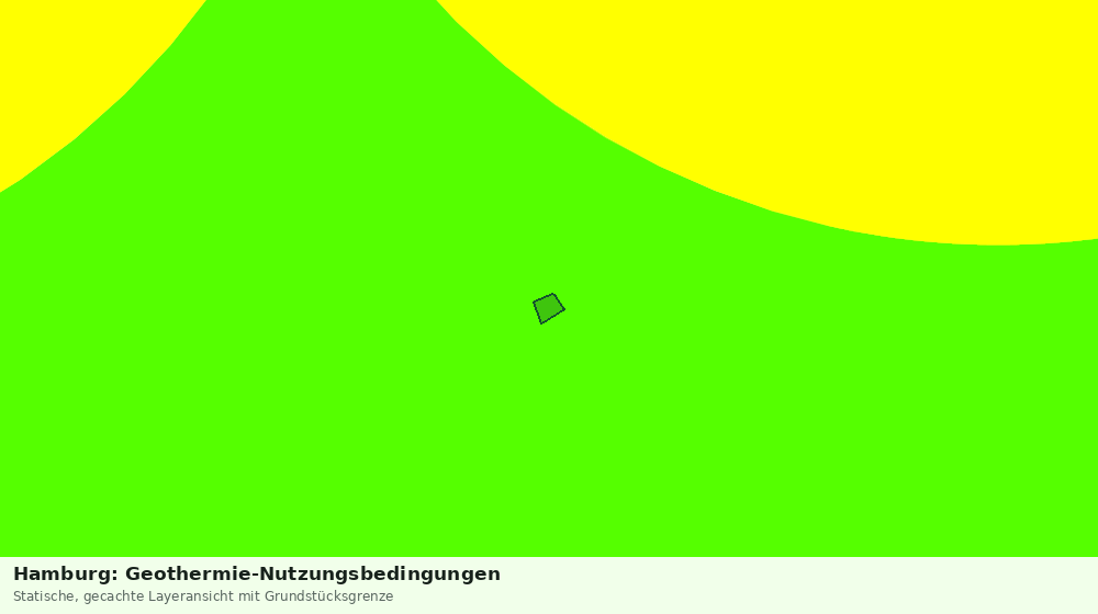 Statische Kartenansicht: Hamburg: Geothermie-Nutzungsbedingungen