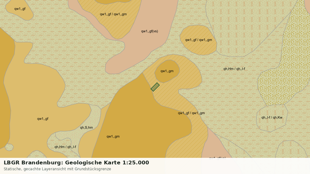 Statische Kartenansicht: LBGR Brandenburg: Geologische Karte 1:25.000