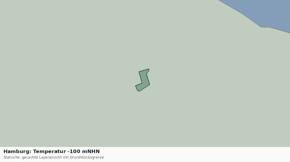 Statische Kartenansicht: Hamburg: Temperatur -100 mNHN