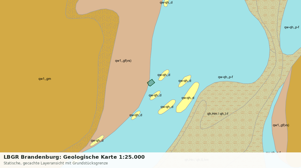 Statische Kartenansicht: LBGR Brandenburg: Geologische Karte 1:25.000